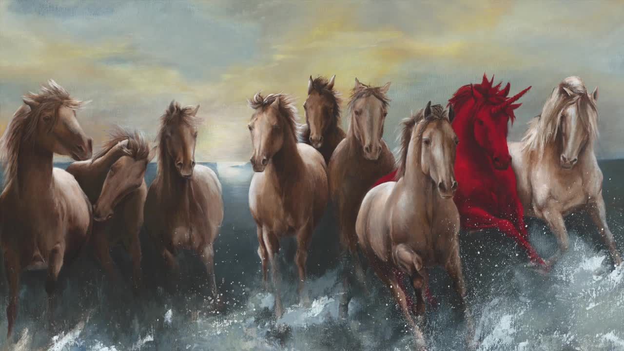 Rotes Einhorn