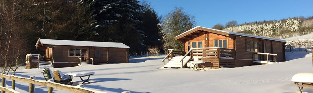 Log cabins at Long Mountain Centre